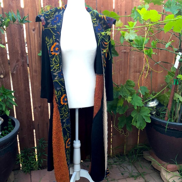 Long patchwork cardigan no tags inside fits medium - Picture 5 of 6